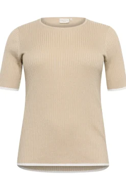 KClizzy rib contrast Pullover Feather G. with Chalk contrast