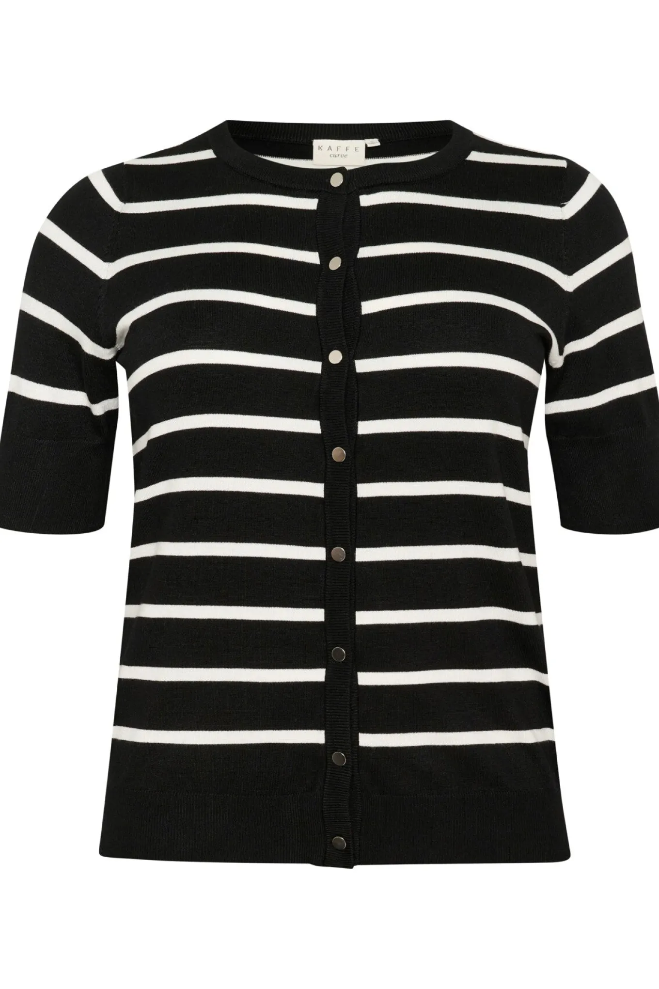 KClizzy Short SL Cardigan Black/Chalk Stripe