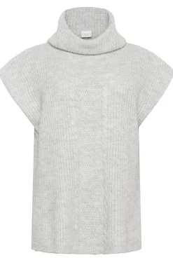 KCmala Knit Poncho Grey Melange 10583504