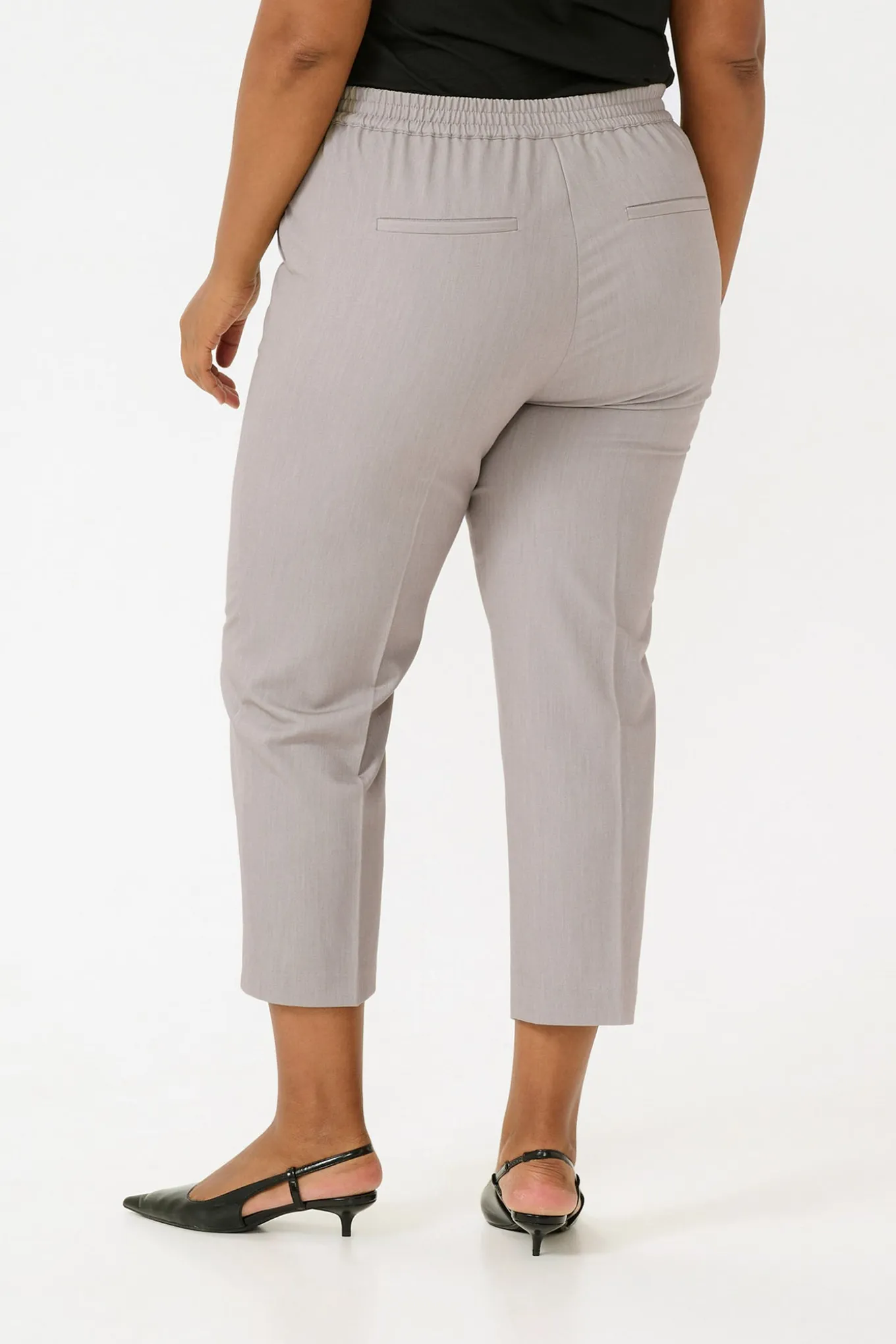 KCsakira Cropped Pants Elephant Skin Melange 10580650