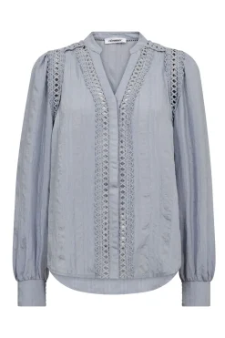 KesiCC Lace VShirt 23Pale Blue 45025