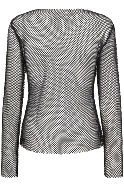 KrystalCC Net Blouse 96Black