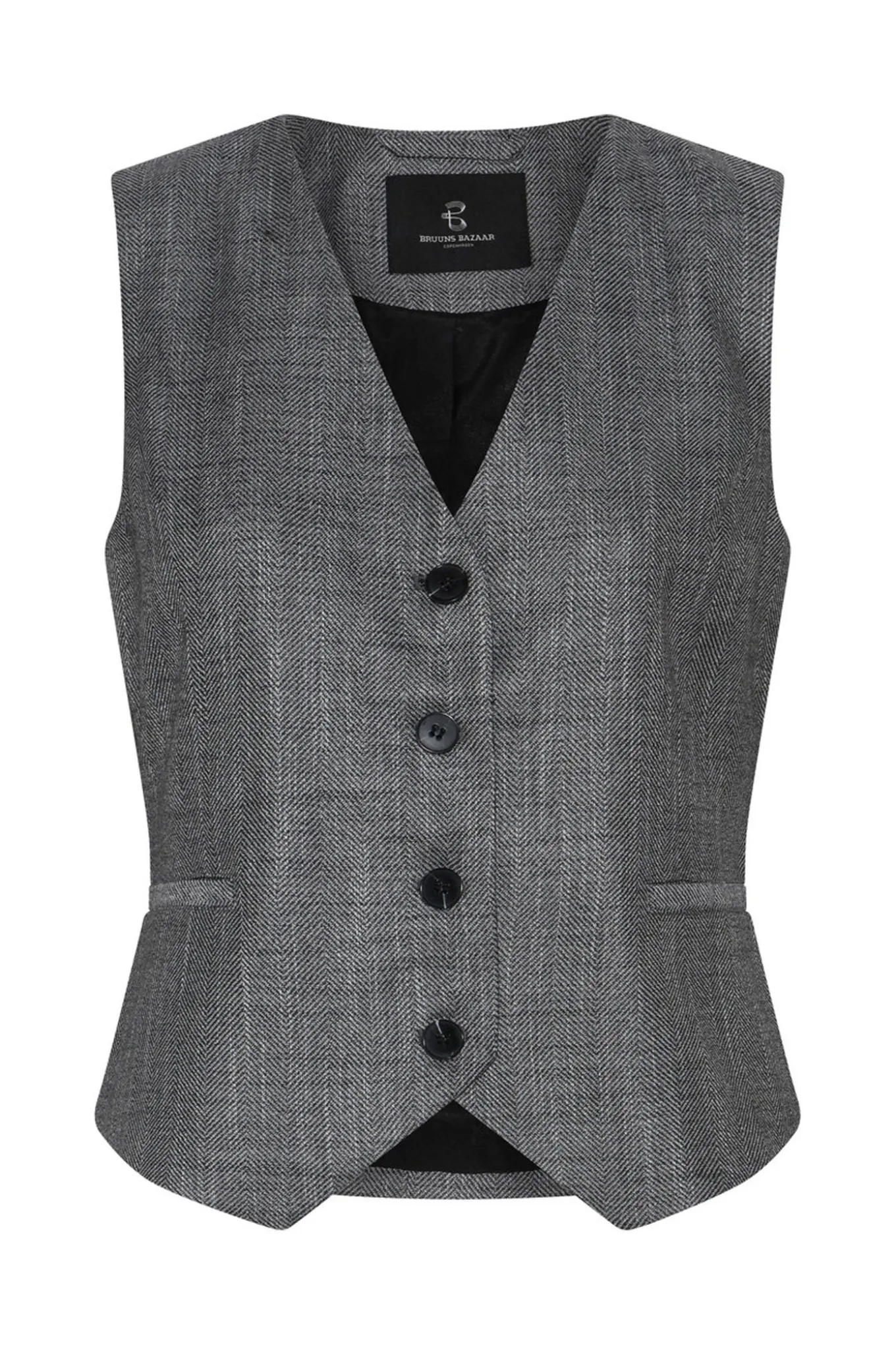 KuraBBBielle Waistcoat Grey Herringbone BBW4734