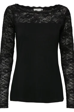 Lacy Boat tshirt Black deep 10500903