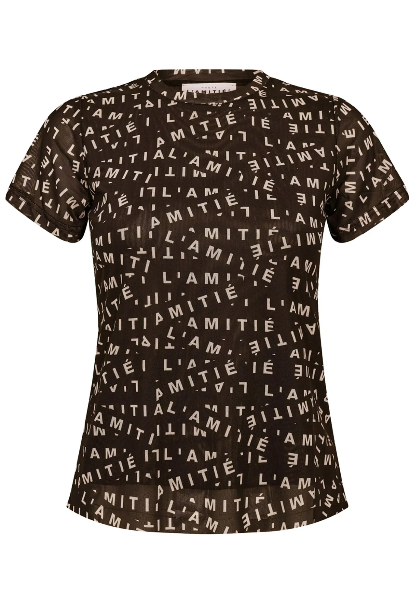L'AMITIÉ Mesh Logo Tee Mocca HL10127