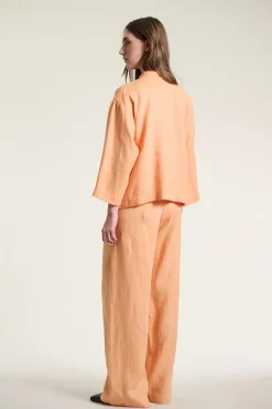Lazy linen jakke med krave MELON 26121415561