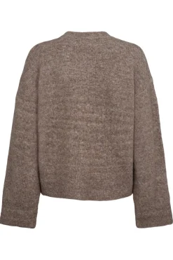 LEVASW CARDIGAN 7071 Brown melange SNOS420