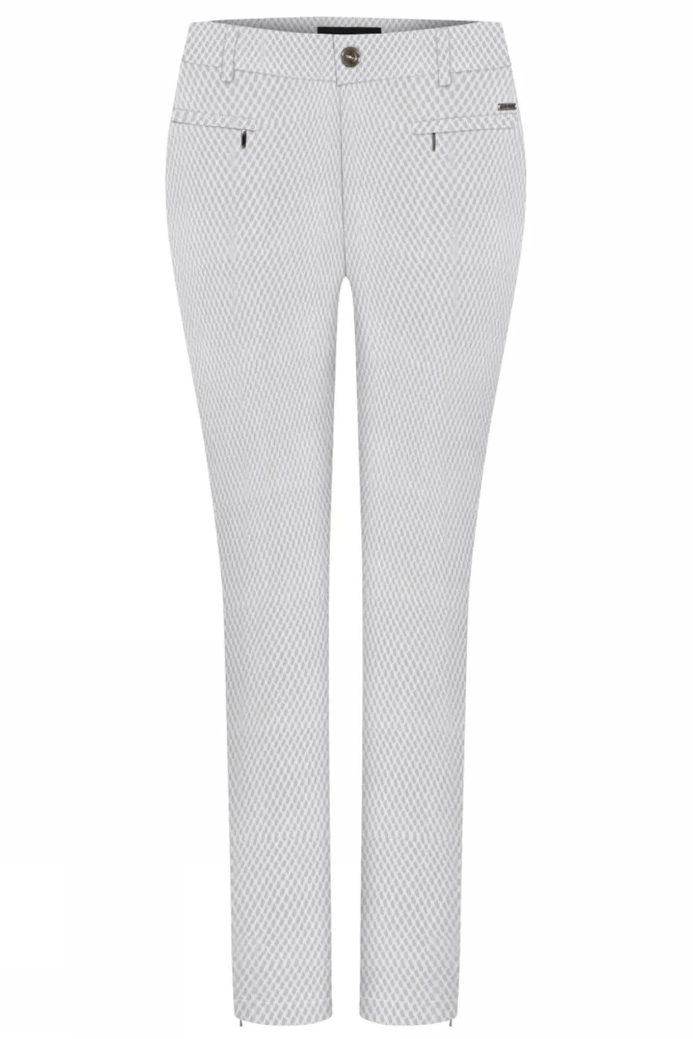 Lina 7/8 w. zip Jacquard 1157Grey 6841/4209