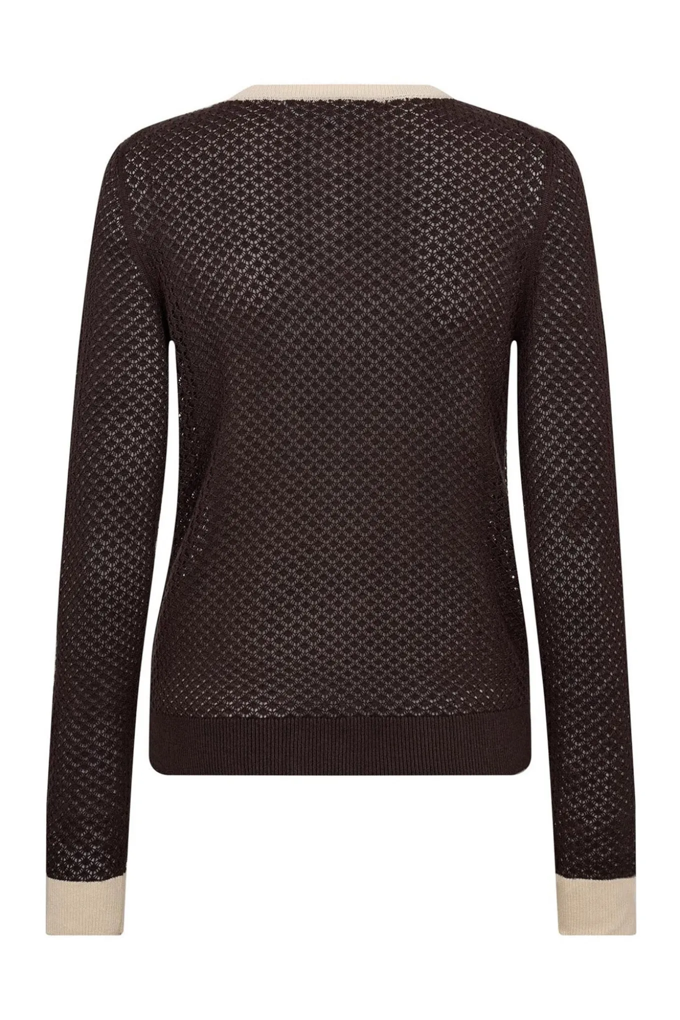 LueCC Pointelle Cardigan 145Dark Brown 42023