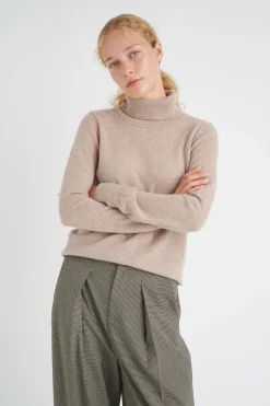 LukkaIW Rollneck Pullover BEIGE MELANGE 30108211