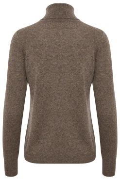 LukkaIW Rollneck Pullover Brown Melange 30108211