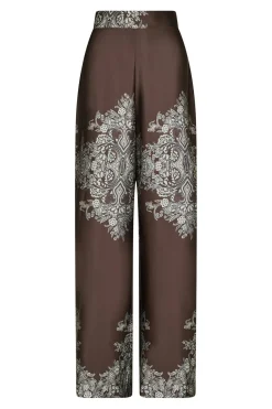 Lunet Paisley Border Dark brown 167274