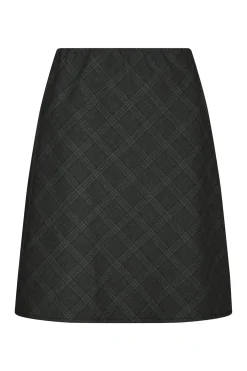 Lunna Check Short Skirt Antracit 168223