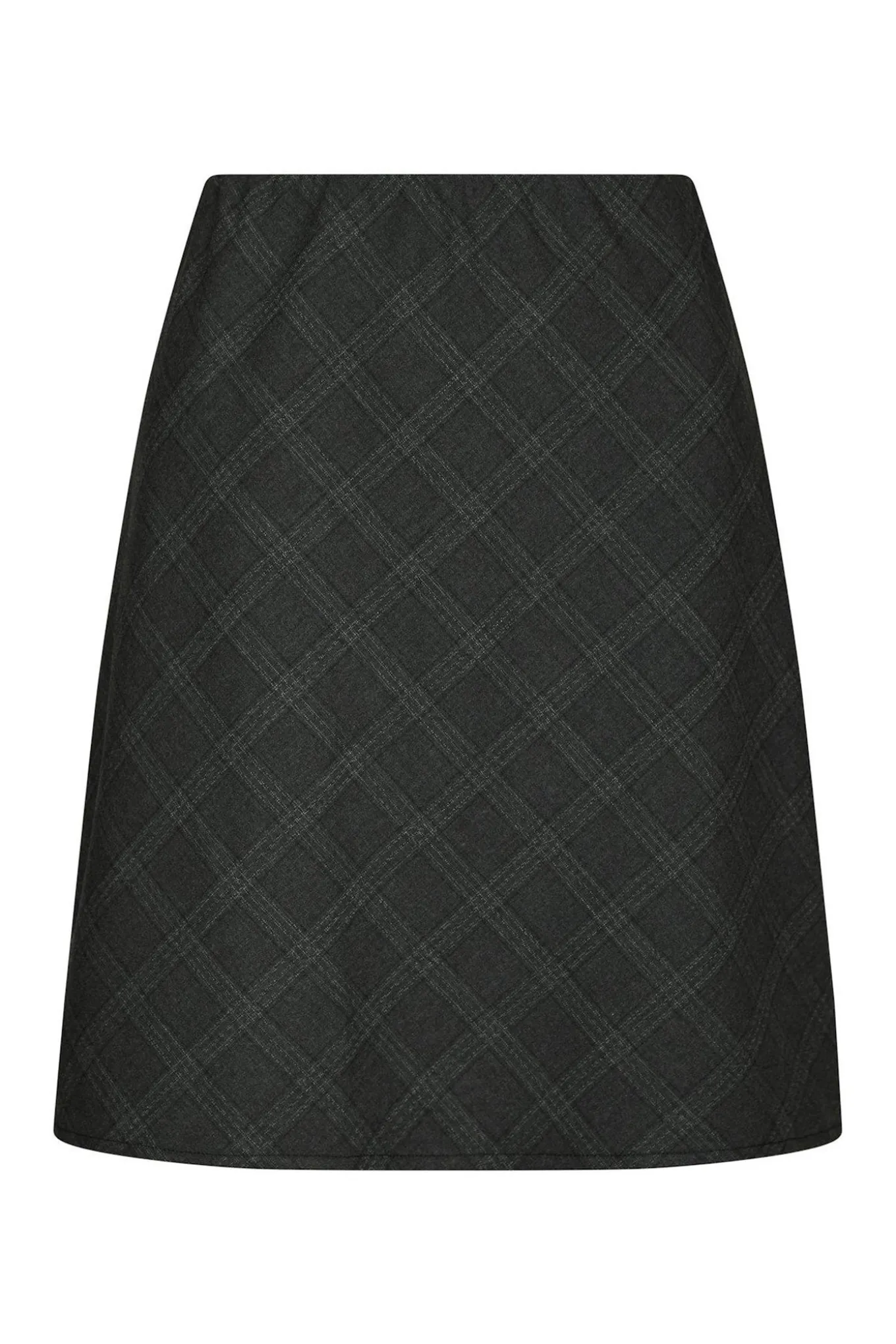Lunna Check Short Skirt Antracit 168223