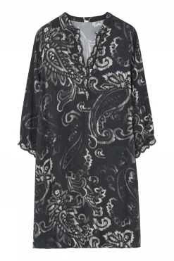 Madonna, knee dress 81982Grey/Beige 58511/7355
