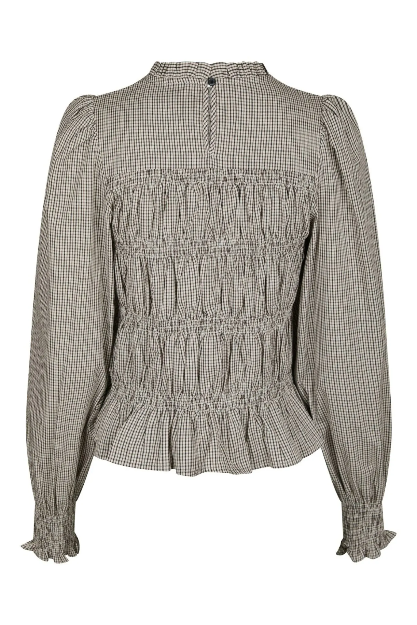Marcia Check Blouse Dusty Brown 166893