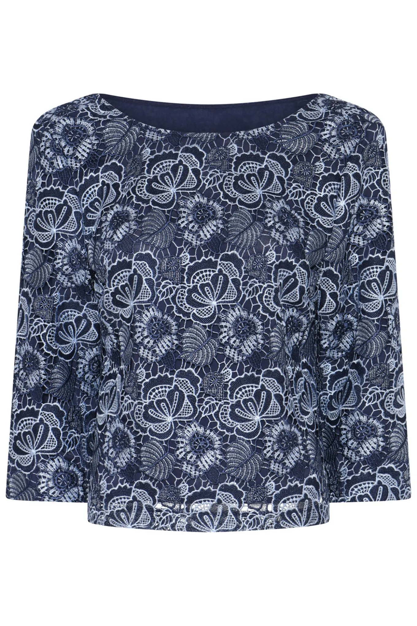 Mauritiabbignara Blouse Blue Flower BBW4951