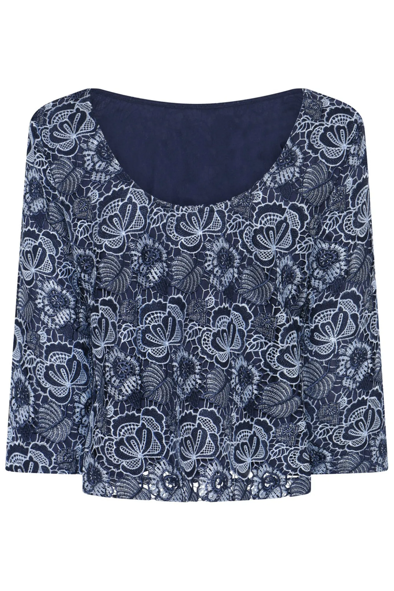 Mauritiabbignara Blouse Blue Flower BBW4951