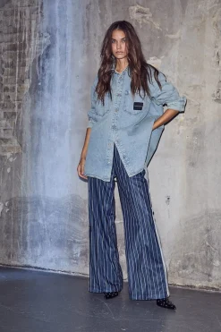 Miley Denim Shirt Bleached Denim HL10531