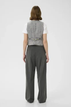 NanasIW Waistcoat Lgt.Grey Wash Denim 30111073