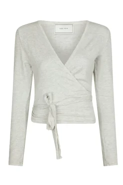 Nia Jersey Wrap Light Grey Melange 165501
