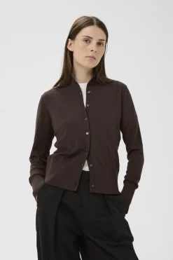 PaulaIW Cardigan Coffee Brown 191419 30111179