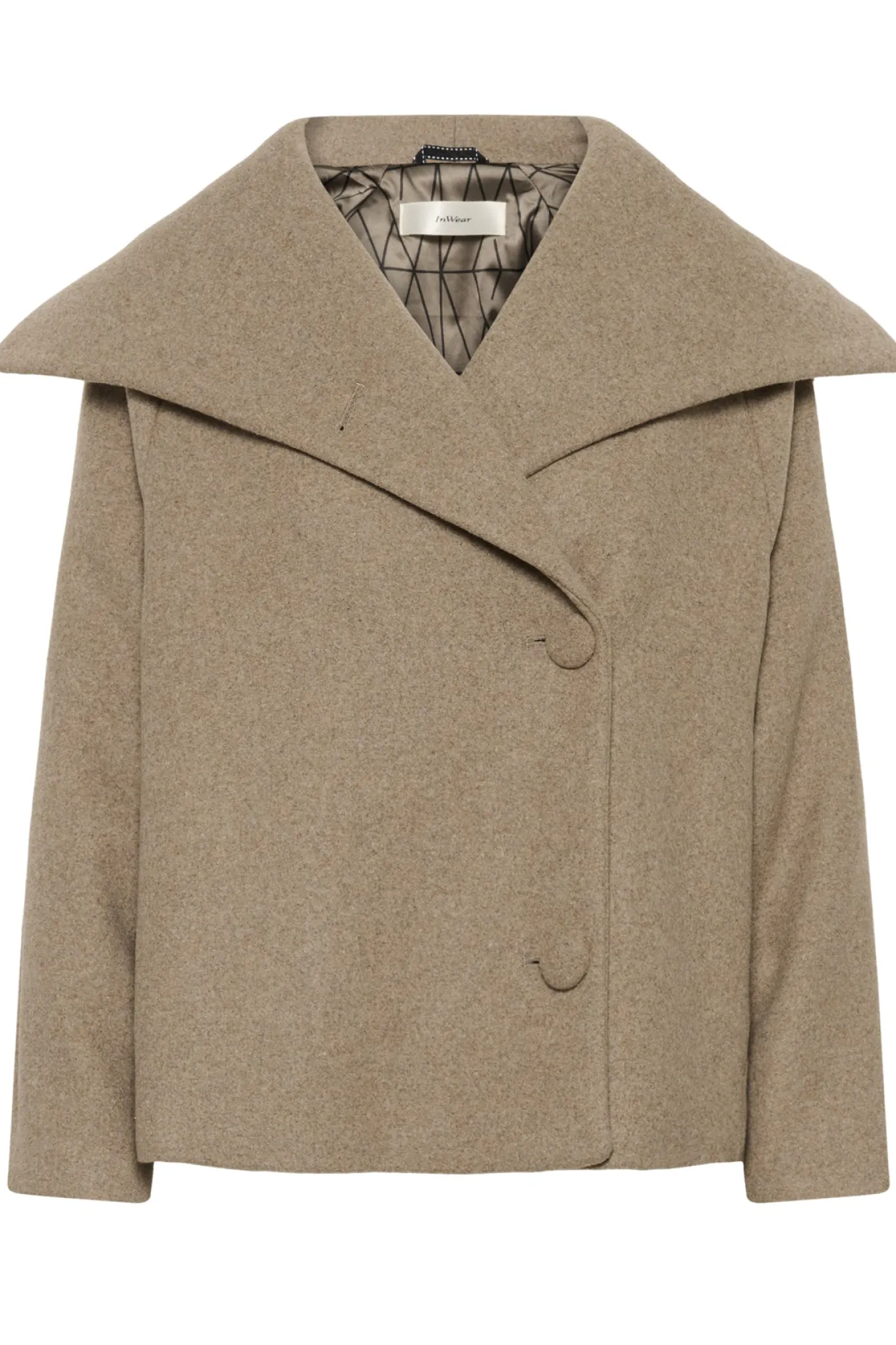 PerryIW Short Coat R Sandy Grey Melange 30110807