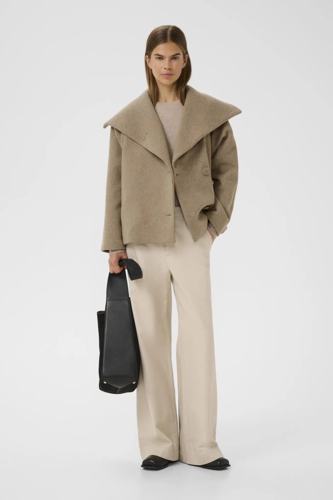 PerryIW Short Coat R Sandy Grey Melange 30110807