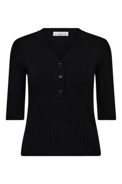 Piccolo SS VRib Knit Black