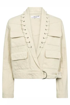 Pielle Structure Crop Jacket Pearl HL10442