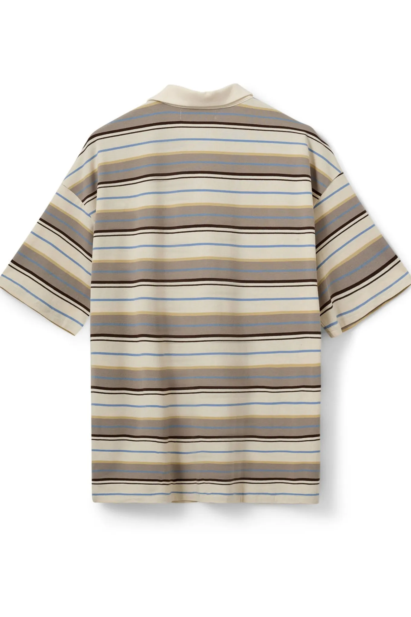 PILSW OVERSIZE STRIPED POLO SH 0140 Off White Striped S261515