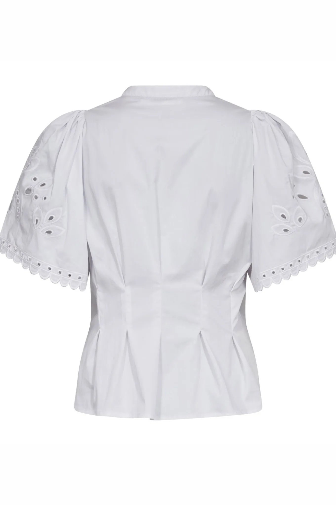PoppyCC Emb SS VShirt 4000White 45075