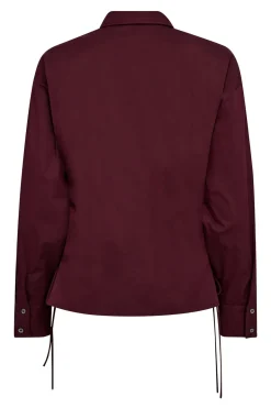 PoppyCC Eyelet Tie Shirt 87Winered 35180