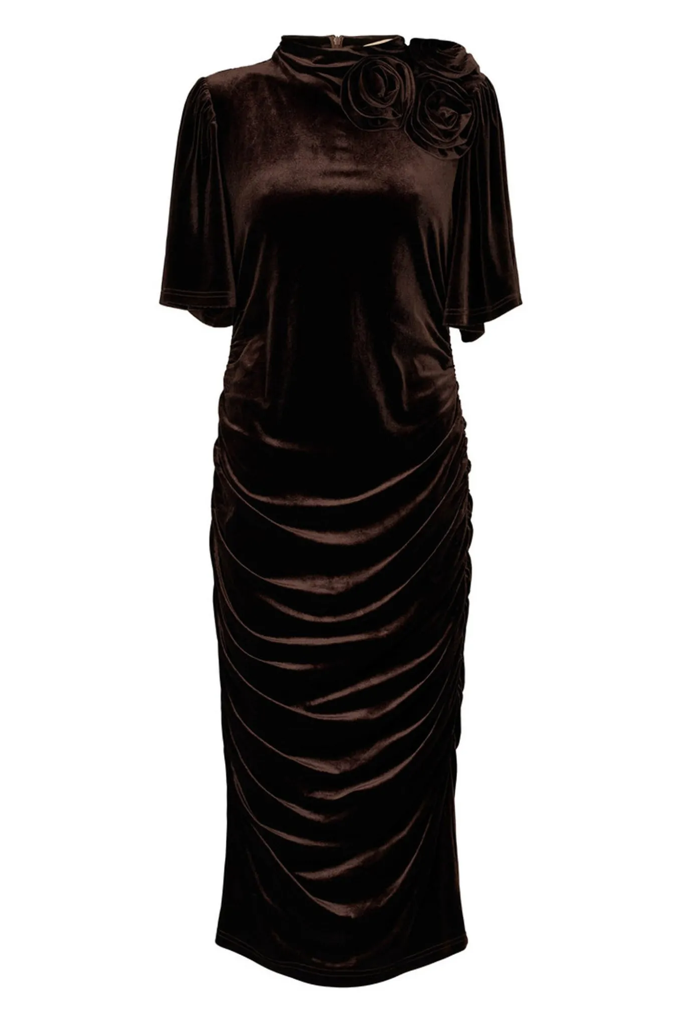 7427RDFLena dress 163 Chocolate brown RDF663