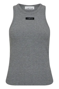 Rib Badge Tank Grey Melangé HL10011