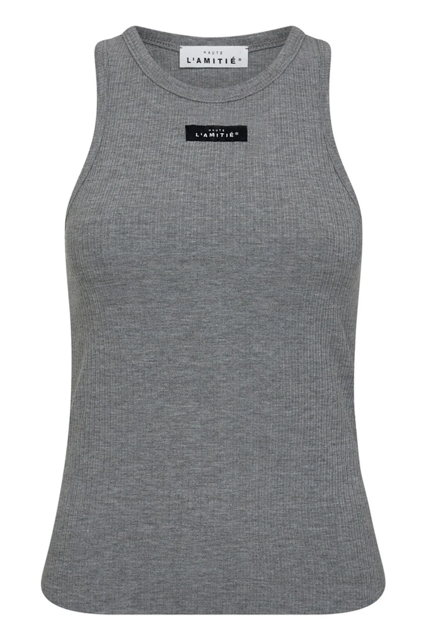 Rib Badge Tank Grey Melangé HL10011
