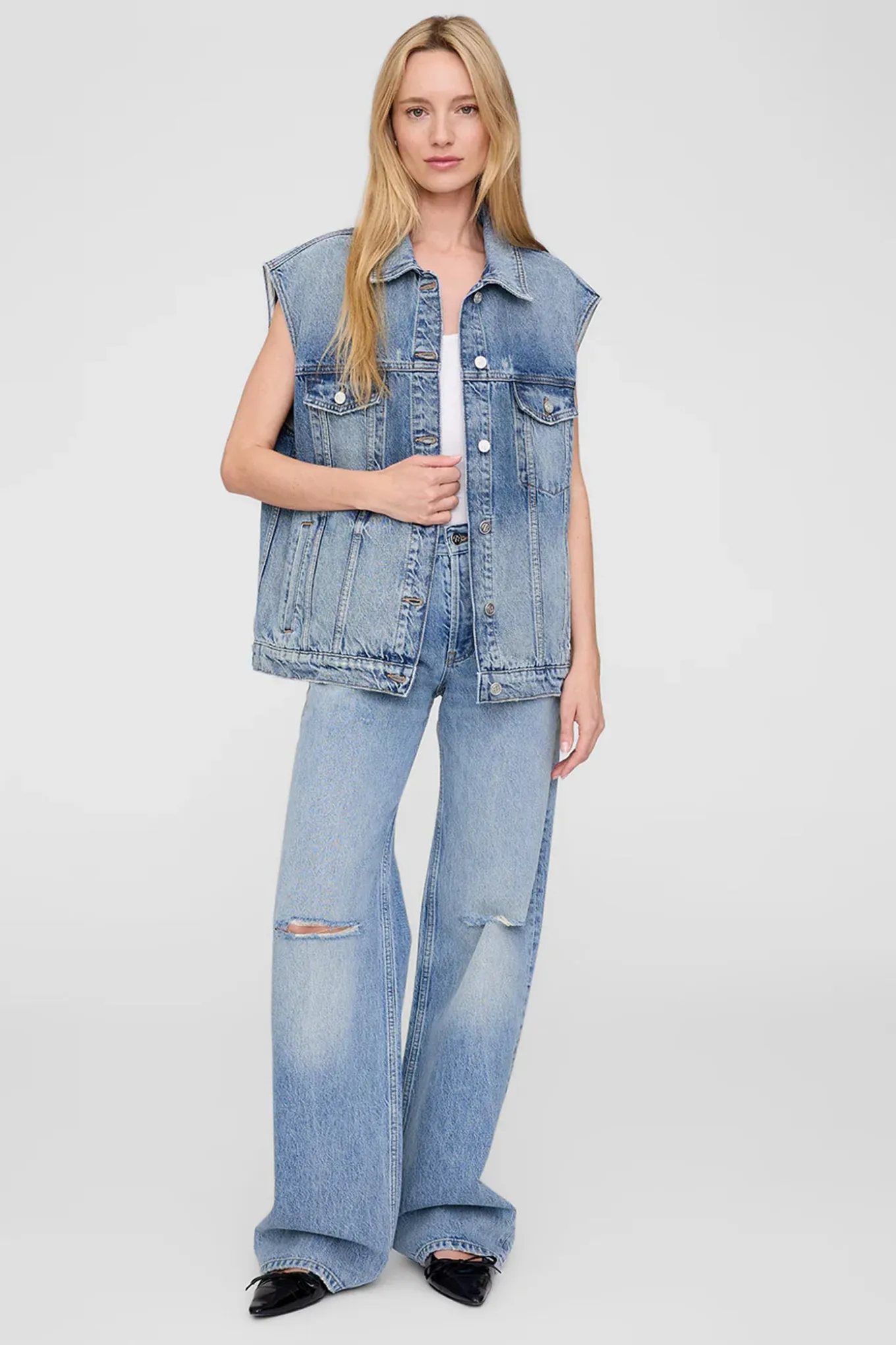 RORY VEST Vintage Blue A0110857