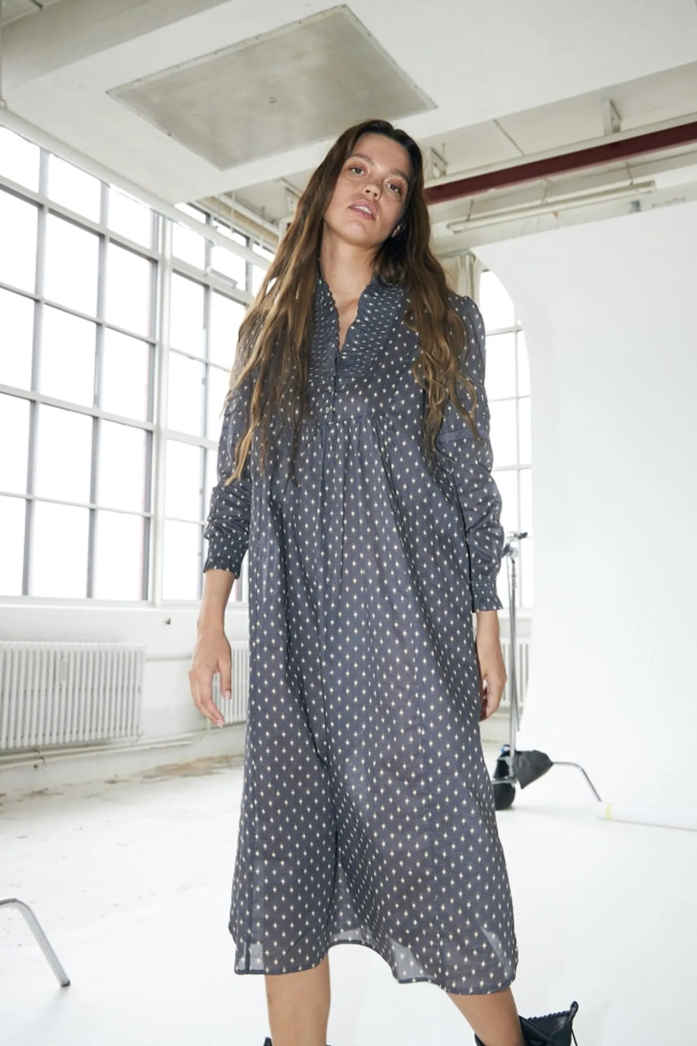 SagiLL Maxi Dress LS 23 Dark Blue 255163001