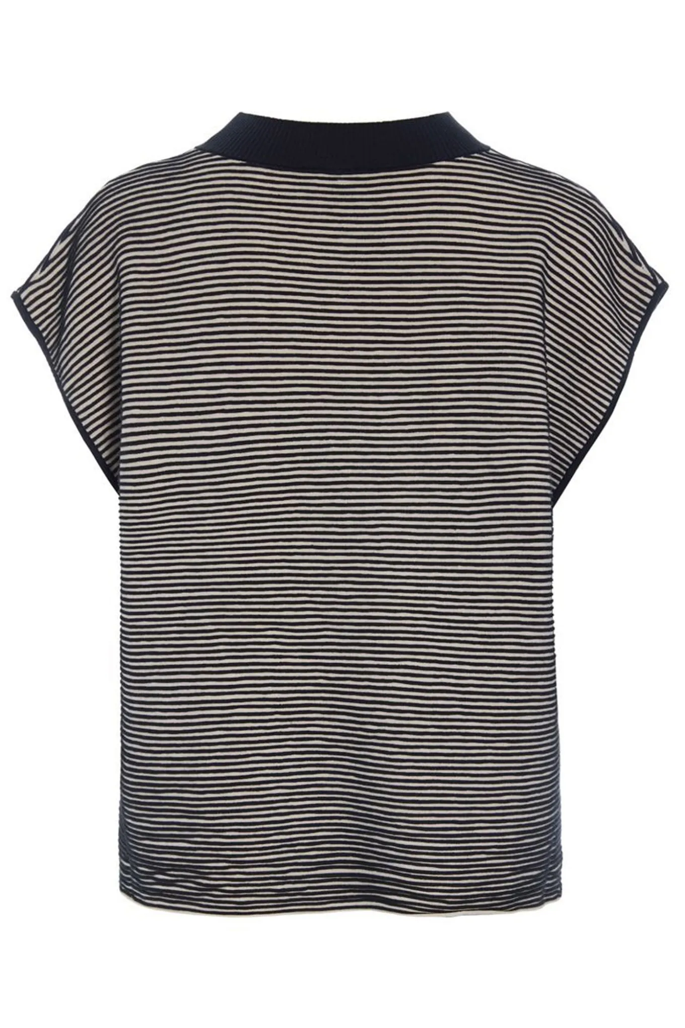 Saku bluse med bieser BLACK/IVORY 26110735743