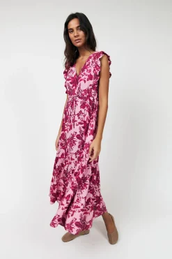 Samoll Midi Dress Sl 51 Pink 261173047