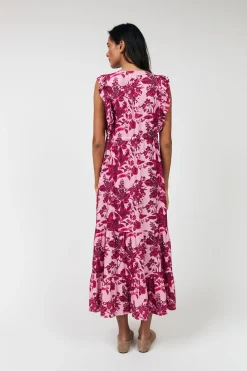 Samoll Midi Dress Sl 51 Pink 261173047