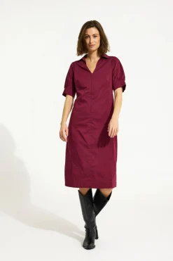 Sandra dress Burgondy 16526