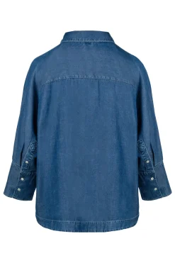 SANNA Blouse 9502 Medium Wash Blue Denim 2610190673