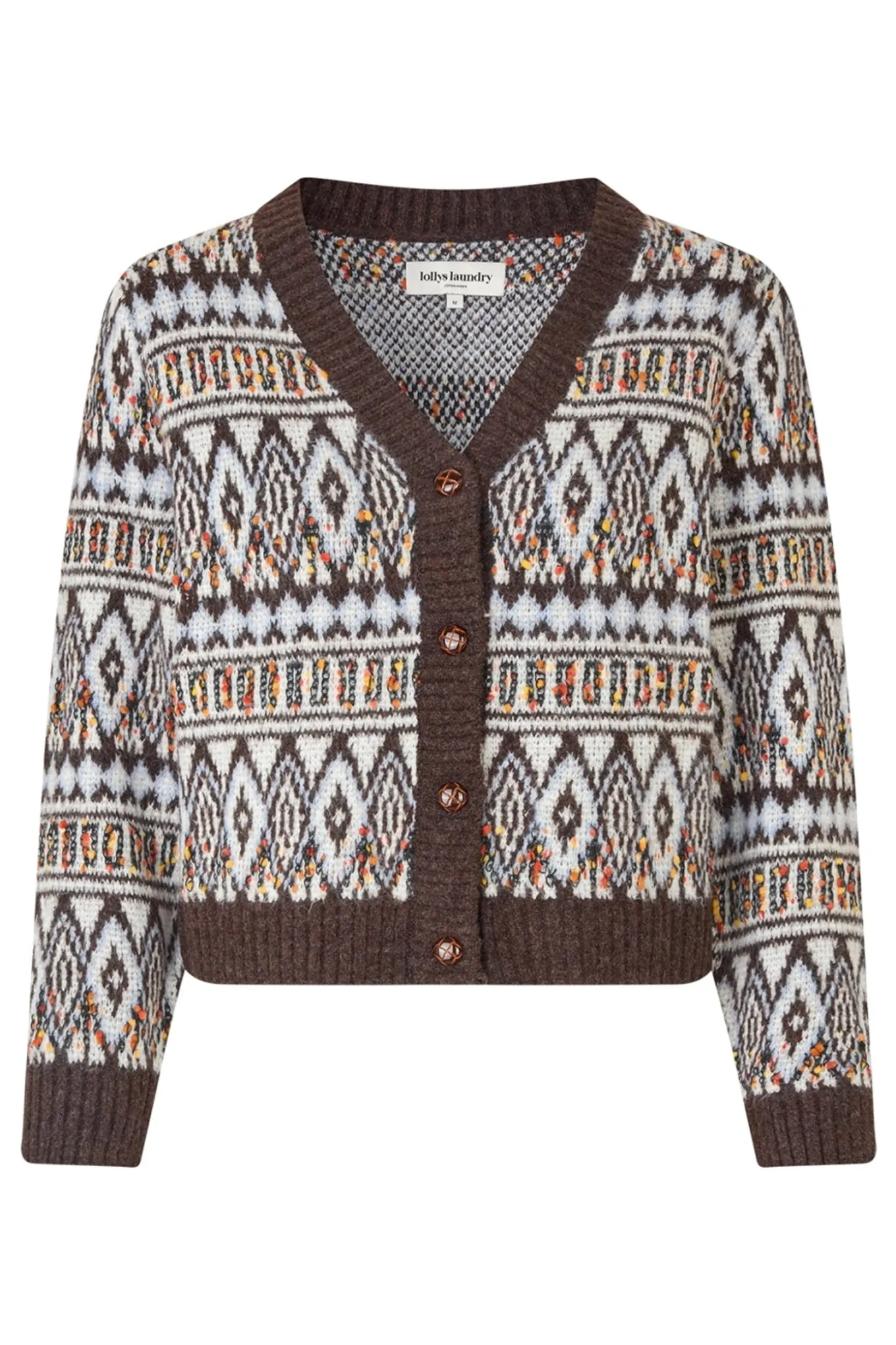 SaxoLL Knit Cardigan LS 87 Dark Mokka 254075005