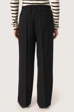 SLBea Slit Pants Black 30407618
