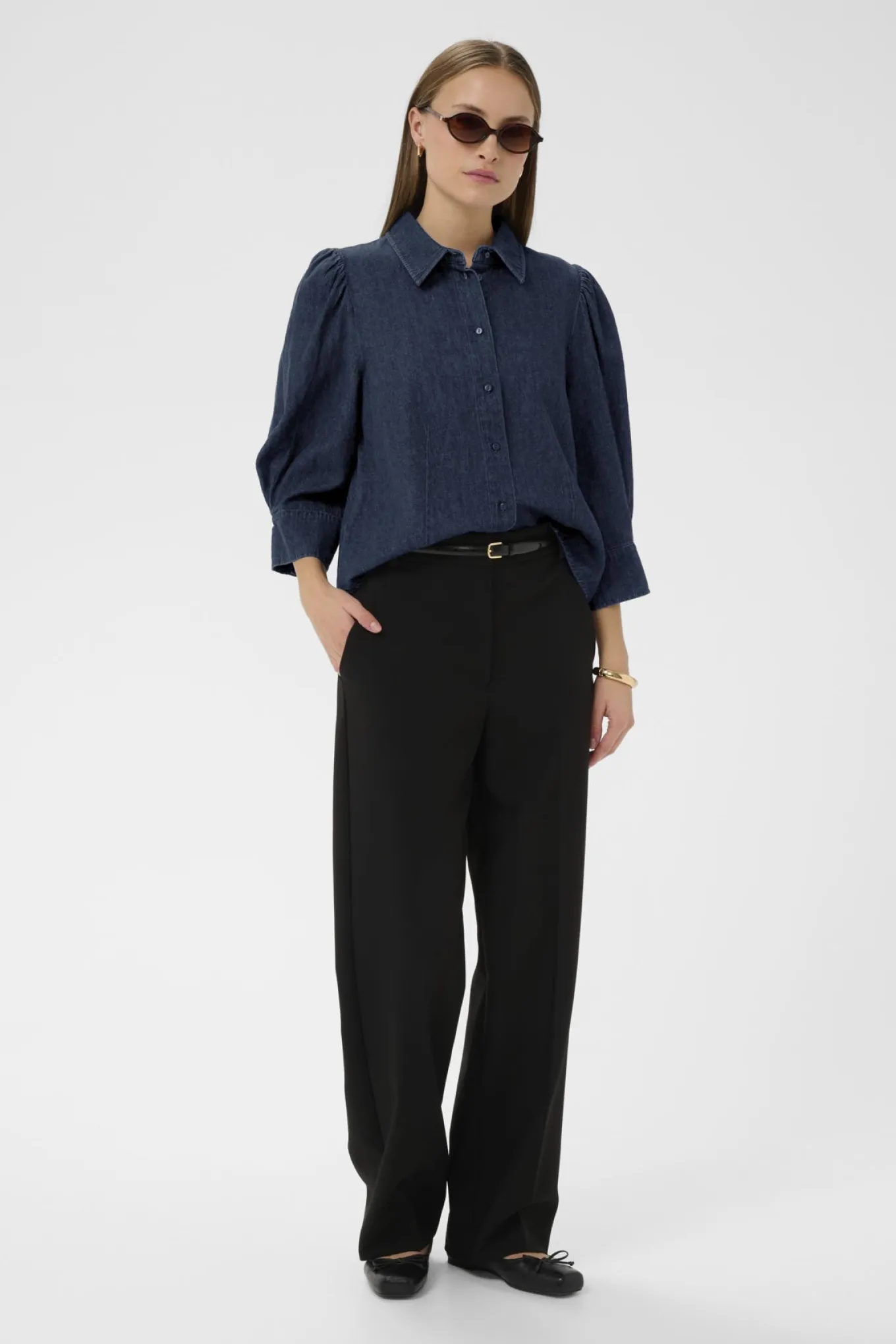 SLChaman Hella Shirt Dark Blue Denim 301728 30409038