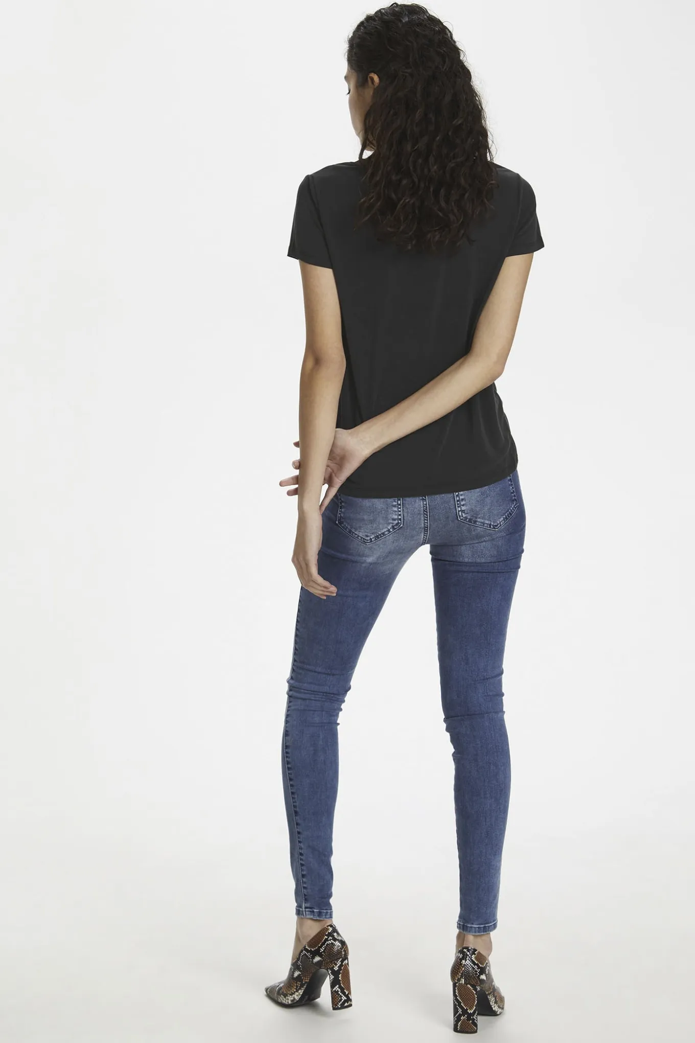 SLColumbine Vneck SS Black 30404284
