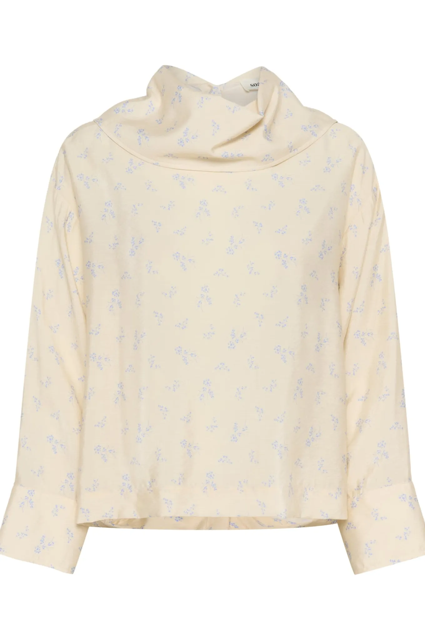 SLEneya Printed Funnel Blouse Parchment Ditsy Print 304532 30408896