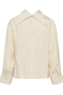 SLEneya Printed Funnel Blouse Parchment Ditsy Print 304532 30408896