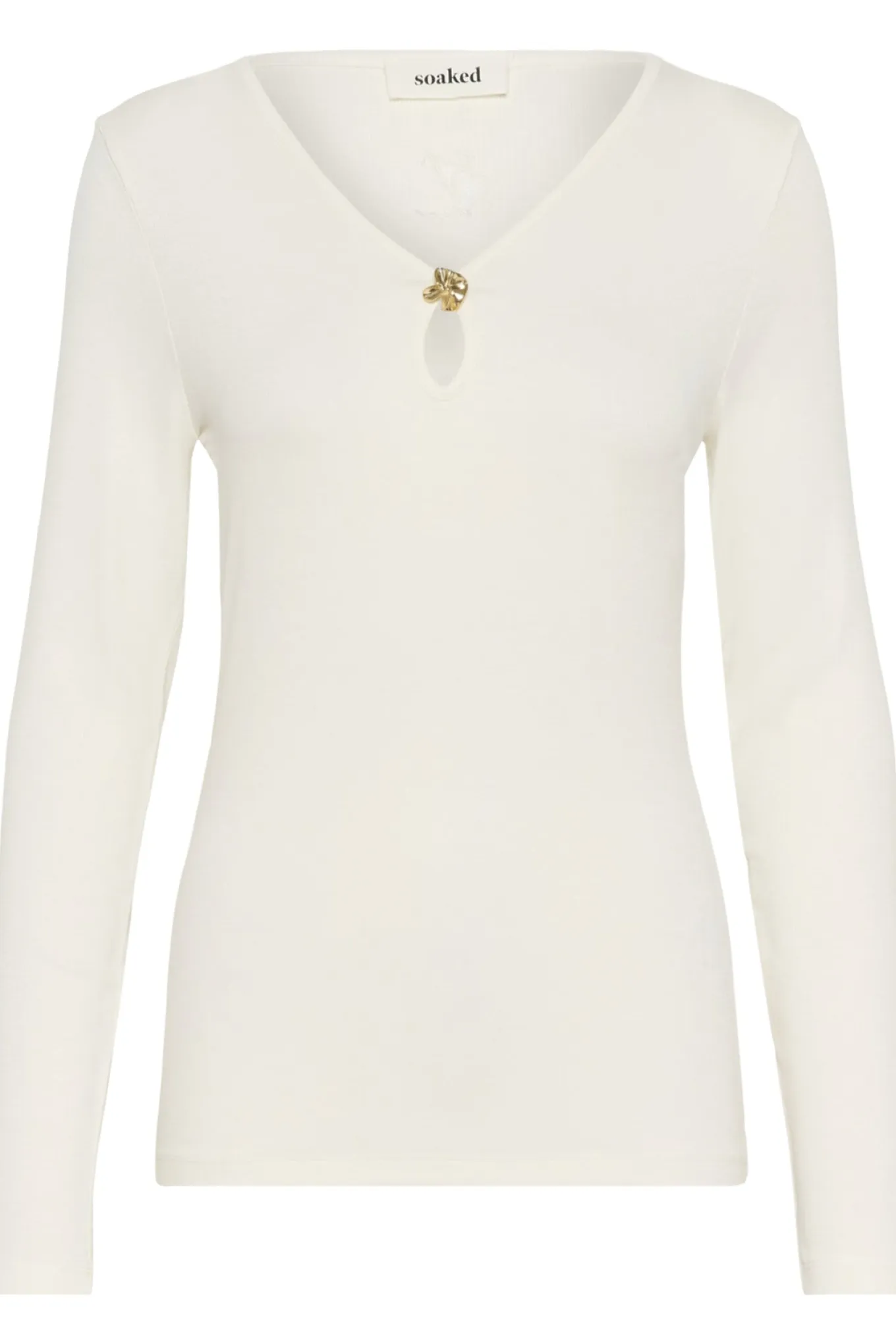 SLNaida VNeck Tee Broken White 111001 30408885